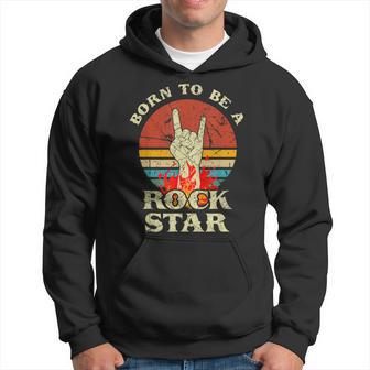 To Be Rockstar Heavy Metal Hand Hornintage Retro Born Kapuzenpullover - Geschenkecke