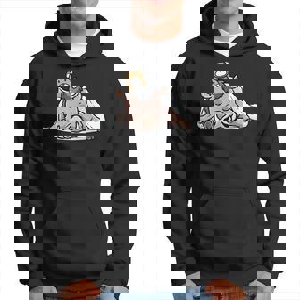 Sanglier Endormi Avec Peluche Dormir Sweat à capuche - Cadeauxyz