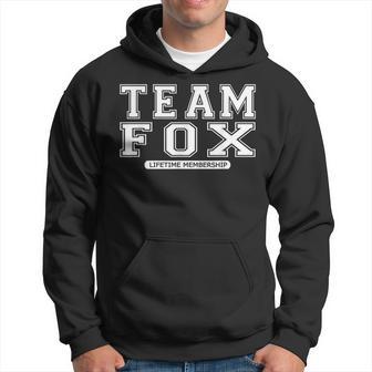 Team Fox Familienmitglied Nachname Reunion Crew Mitglied Geschenk Kapuzenpullover - Geschenkecke