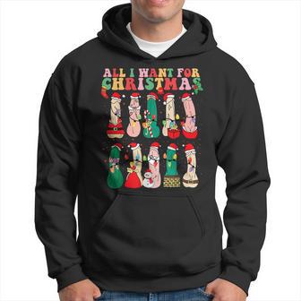All I Want For Christmas Is D Merry Dickmas Dirty Christmas Hoodie - Thegiftio UK