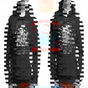 Xmas Surviving The Holiday One Meltdown At A Time Snow Hoodie - Seseable