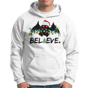 Mothman Christmas Cryptid Believes In Cryptozoology Hoodie - Thegiftio UK