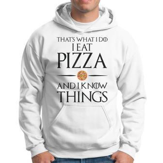 Pizza Das Ist Was Ich Essen Und Weiß Dinge German Gray Kapuzenpullover - Geschenkecke