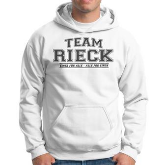 Team Rieck Stolze Familie Nachname Geschenk Kapuzenpullover - Geschenkecke