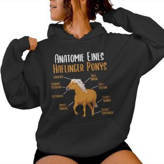 Anatomy Of A Haflinger Pony Haflinger Horse Kapuzenpullover für Damen - Geschenkecke