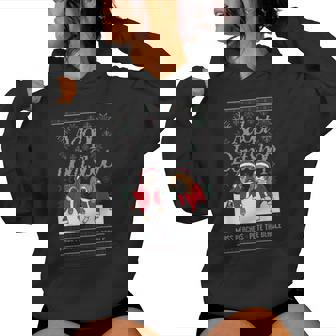 Christmas Miss Peaches & Pete The Beagle Women Hoodie - Monsterry