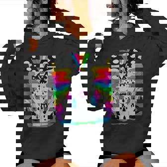 Colorful Psychedelic Girl Trippy Abstract Third Eye Vision Tank Top Women's Hoodie - Monsterry