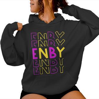 ENBY Nonbinary Genderqueer Androgyny Gay Non Binary Queer Women's Hoodie - Monsterry