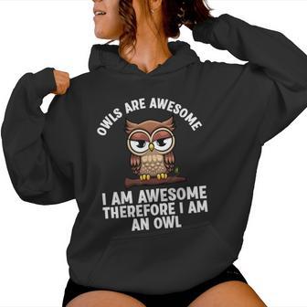 Owl For Nocturnal Bird Owl Lovers Women Hoodie - Thegiftio UK