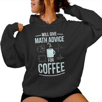 Gibt Mathe-Tipps Zum Kaffee Math Teacher Kapuzenpullover für Damen - Geschenkecke