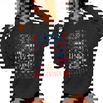 Gigi Of The Little Firecracker 4th Of July Birthday Party Women's Hoodie - Monsterry