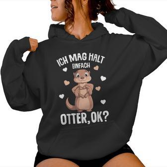 Ich Mag Halt Otter Seeotter Children's Women's Girls' Kapuzenpullover für Damen - Geschenkecke