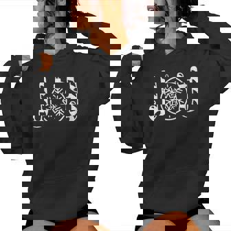 Joy With Christmas Ornament Snowflake Graphic Christmas Women's Hoodie - Monsterry