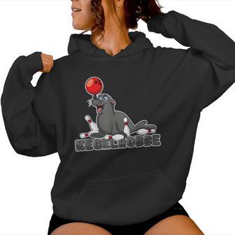 Kegelsebbe Seal Bowling Kegeln Word Game Kapuzenpullover für Damen - Geschenkecke