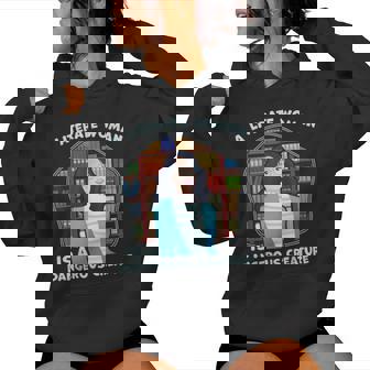 Literate Woman Humor Female Literature Book Lover Women's Hoodie - Monsterry