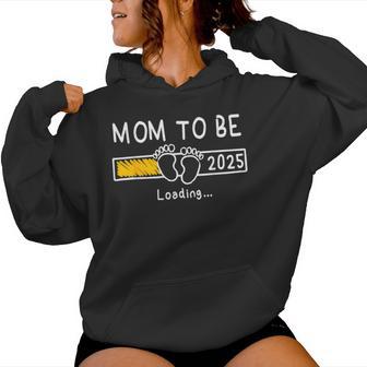 Mama Wird 2025 Loading Mama Est 2025 Wird Zur Mama Befördert Kapuzenpullover für Damen - Geschenkecke