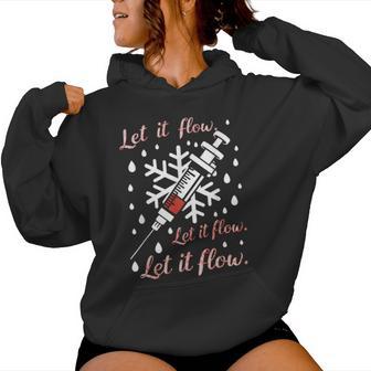 Phlebotomy Christmas Nurse Technician Medical Phleb Women Hoodie - Thegiftio UK