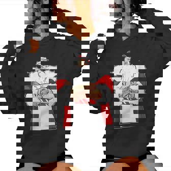 Santa Tattoo Santa Fan Women's Hoodie - Monsterry