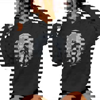 Snowboard Full Moon Cool Snowboarding Instructor Snowboarder Women's Hoodie - Monsterry