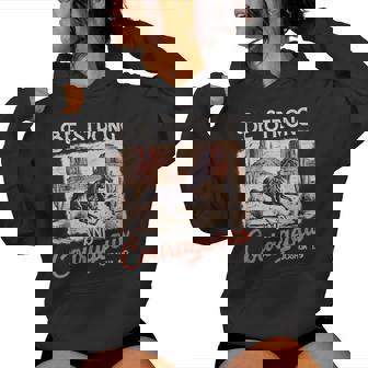 Be Strong And Courageous Horse Western Christian Cowgirl Women Hoodie - Monsterry