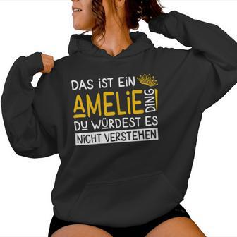 Women's First Name Amelie Name Day Saying Das Ist Ein Marion Ding Kapuzenpullover für Damen - Geschenkecke