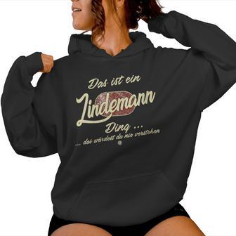 Women's With-Neck Das Ist Ein Lindemann Ding Family Kapuzenpullover für Damen - Geschenkecke