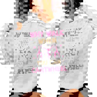 Cartwheel Quote Gymnastics Cheerleader Gymnast Girls Women Hoodie - Monsterry
