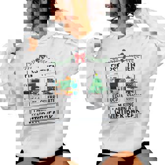 First Educate Then Celebrate I Am Earning A Winter Teacher Women Hoodie - Monsterry