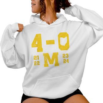 Michigan 4-0 Plant The Flag 21 22 23 24 Ohio Women Hoodie - Thegiftio UK