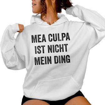 Women's Mea Culpa Ist Nicht Mein Ding Blue Kapuzenpullover für Damen - Geschenkecke