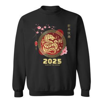 2025 Year Of The Snake Chinese New Year Zodiac Lunar Snake Sweatshirt - Monsterry