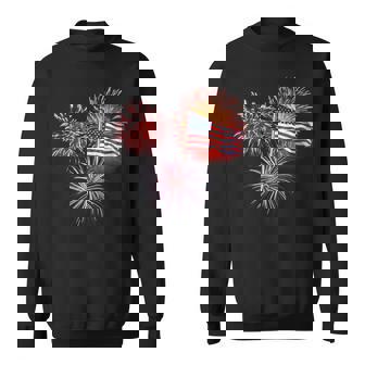 4th Of July Exploding Fireworks American Flag USA Sweatshirt - Monsterry