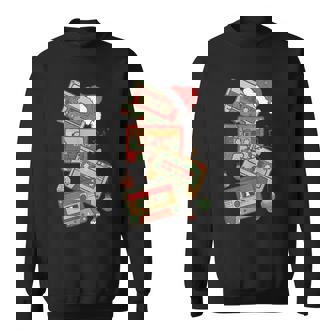 80 Christmas Cassette Tape Pencil 1980 Retro Throwback Music Sweatshirt - Monsterry