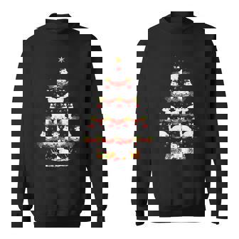 Arctic Hare Animal Xmas Lighting Arctic Hare Christmas Tree Premium Sweatshirt - Monsterry