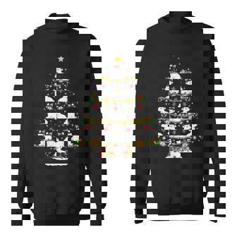 Arctic Hare Lover Lighting Santa Arctic Hare Christmas Tree Premium Sweatshirt - Monsterry