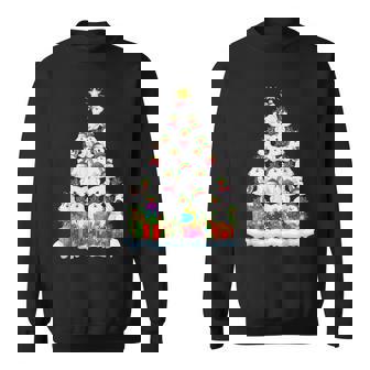 Arctic Hare Xmas Decoration Santa Arctic Hare Christmas Tree Sweatshirt - Monsterry