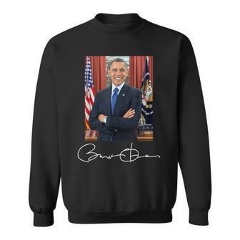 Barack Obama Signature And Portrait Sweatshirt - Geschenkecke