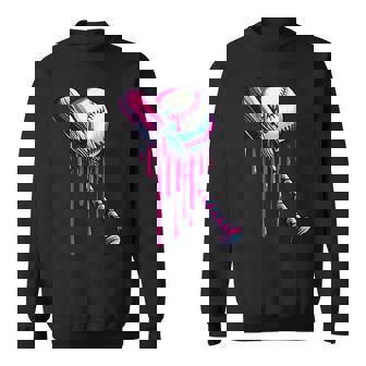 Baseball Bat For Boys Baseball Sprinkle Drip For Men Sweatshirt - Thegiftio UK