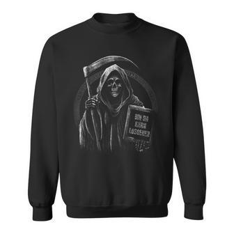 Bin Da Kann Losgehen Saying Humour Grim Reaper Sweatshirt - Geschenkecke