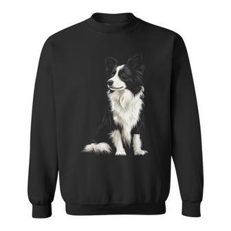 Border Collie Dog Pet Illustration Border Collie Sweatshirt - Geschenkecke