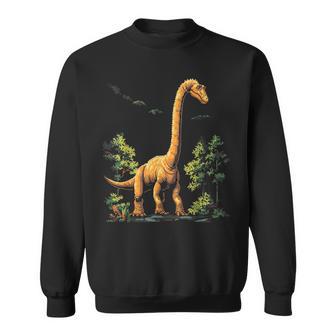 Brachiosaurus Dinosaur Motif Illustration Brachiosaurus Sweatshirt - Geschenkecke