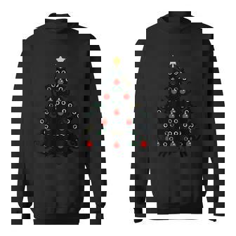 Cat Christmas Tree X-Mas Holiday Kitten Black Cats Sweatshirt - Monsterry