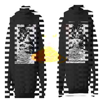 Cat Eating Spaghetti Cats Meme Sweatshirt - Monsterry