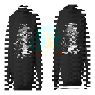 Cat Eating Spaghetti Spaghetti Cat Meme Sweatshirt - Monsterry