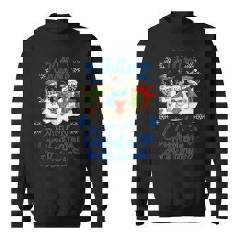 Chilling' With My Cafeteria Snowmies Snowman Lunch Lady Xmas Sweatshirt - Seseable