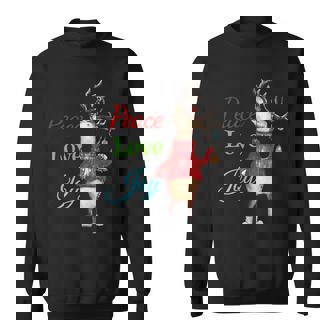 Christmas Peace Joy Love Reindeer Ornaments Bell Premium Sweatshirt - Monsterry