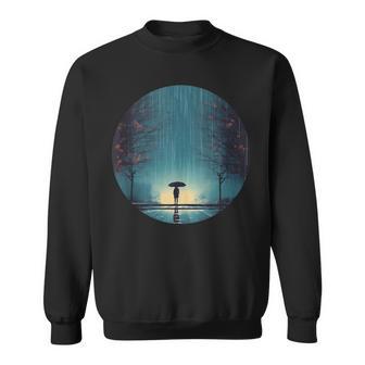 Cool Wet Road For Rainy Days And Flurries Lovers Tank Top Sweatshirt - Monsterry