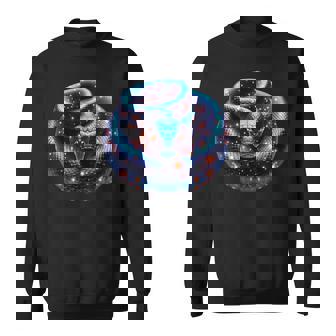 Cosmic Snake Galaxy Mystical Snake Art Glowing Serpent Sweatshirt - Monsterry