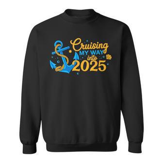 Cruising My Way Into 2025 Happy New Year 2025 Anchor Sweatshirt - Thegiftio UK