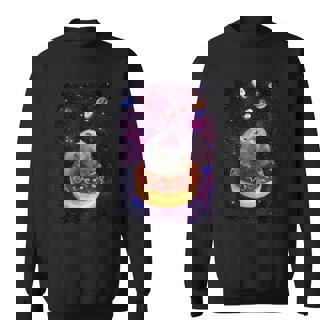 Cute Monkey In Outer Space Snow Monkey In Space Tee Sweatshirt - Monsterry